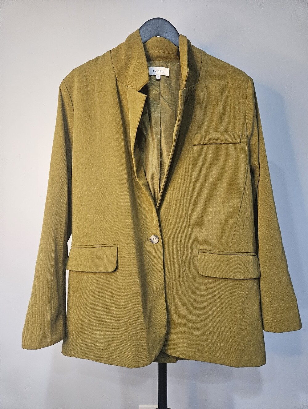 Böhme olive-colored blazer size Small